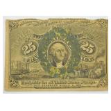 1863 U.S. 25 Cent Fractional Note
