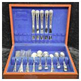 Vintage Rogers & Sons Silver Plate Flatware Set