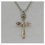 Sterling Silver Cross Pendant Neclace