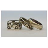 3 pcs. Sterling Silver Rings
