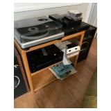 DVD Player and Oak Stand