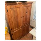 56x27x22 Oak Storage Cabinet