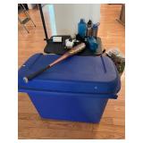 Large tub, Baseball bag and Folding Table