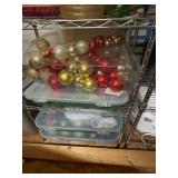 2 Metal Racks with assorted items