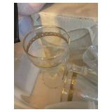 Gold Rim Stemware