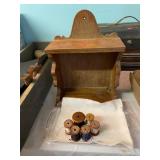 Wooden Spools and Shelf