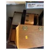 Oak Office Filing Boxes