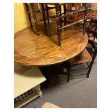 Oak Round Table 2 Leaves