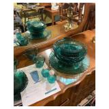 Jeannette Swirl Ultramarine Depression Glass