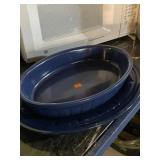 Roseville Platter and Casserole Dish