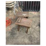 2 Outdoor Tables and Sickle Extension Cord