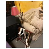 Floor Lamp and Luggage Rack