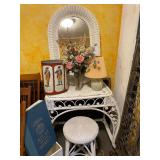 Wicker Vanity Set