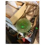 5 Green Dï¿½pression Glass Dishes