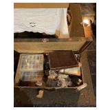 Trunk with Hat Trinkets, Beads, Etc