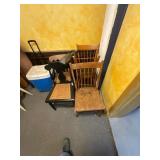 Antique Chairs and Lamp