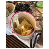 Vintage Plastic Christmas Deer and Hat Box