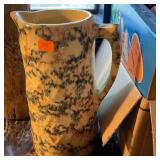 Sponge ware Pottery Pitcher