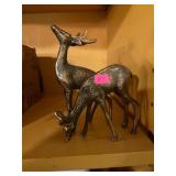 2 Brass Deer