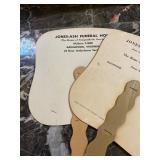 2 Vintage Local Funeral Fans