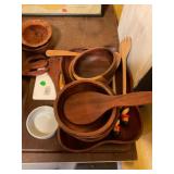 Wooden Serving Bowls Board and Bowls
