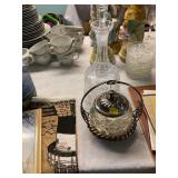 Crystal Decanter and Serving Jar