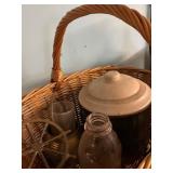 Basket and Magazine Rack  Lot