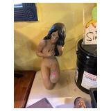 Concrete Naughty Girl Statue