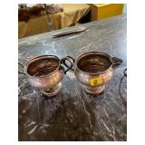 Weighted Sterling Creamer and Suger