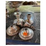 Two Pair Weighted Sterling Candle Holders