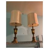 Pair of Brass Lamps
