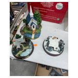 3 Thomas Kinkade Christmas Houses
