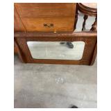 Antique Tiger Oak Wall Hang Mirror