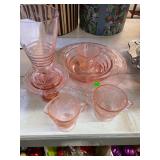 Pink Glass Lot