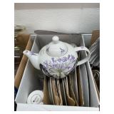 Teapot and Plates Box Lot