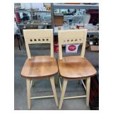 Pair Of Yellow Bar Stools
