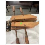 Pair Of Hargrave Wooden Clamps