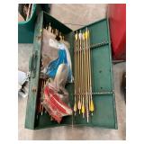 Vintage Wooden Box with Arrows