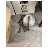 Antique Ball & Chain Very Heavy!