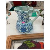 Decorative Blue Pitcher