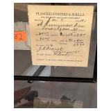 1910 Whealton VA Oyster Grounds Reciepts