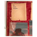 Antique Glass Negative Girl in Boat Harbor Scene