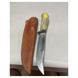 Solingen Stag Handle Knife in Sheath