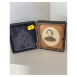 Civil War soldier Tin Type in Case