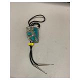 Sterling Turquoise Buffalo Bolo