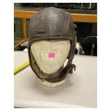 Vintage Leather Aviators Helmet