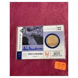 Donn Clendenon Signed Autographed Relic Bat Card