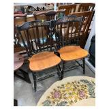 Pair of Painted Hitchcock Style Chairs