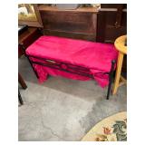 Pink and Metal Bench