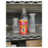 Vintage Redskins Can, Vintage Milk Bottles